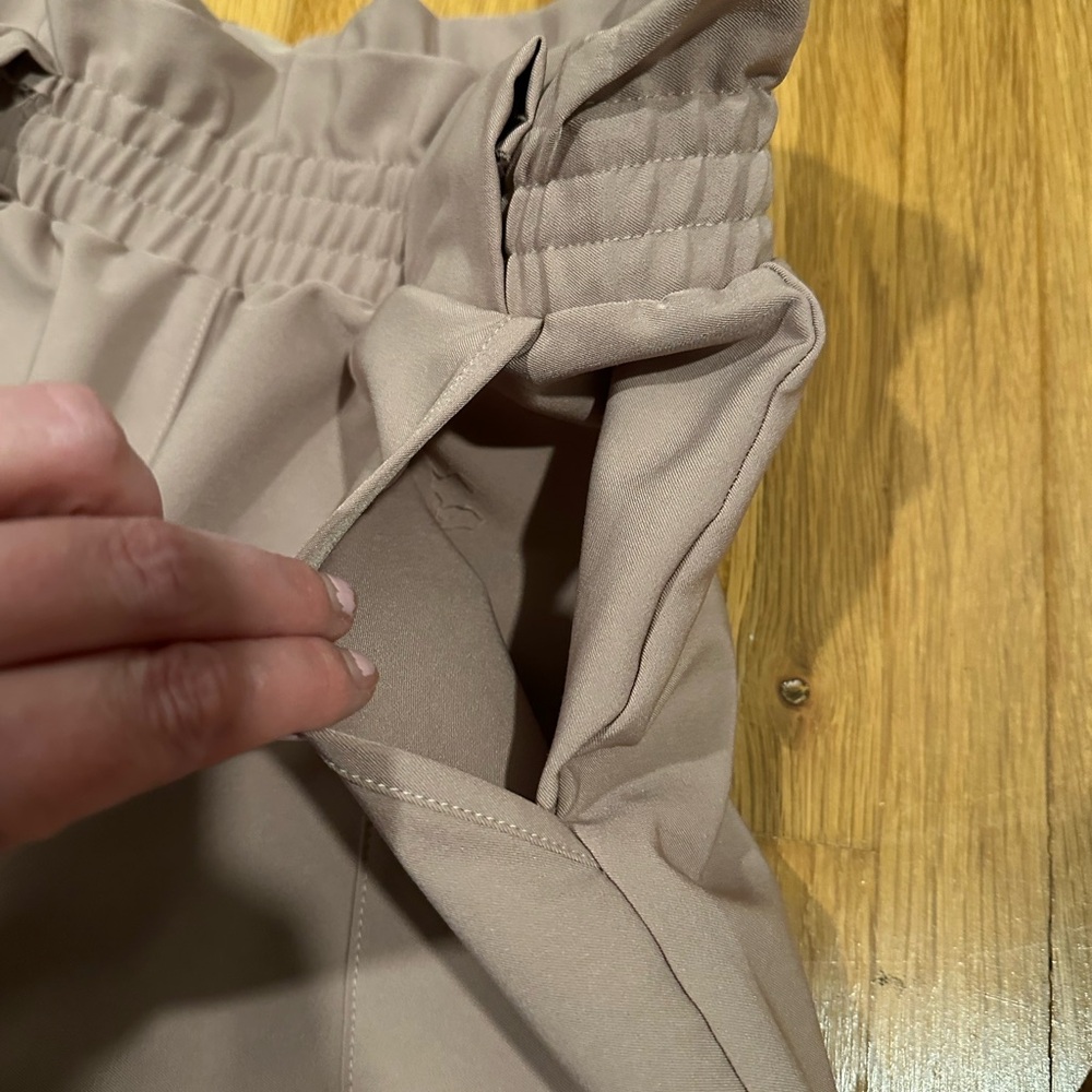 *last chance* Kancy Kole | Women's Tie-Belt Trousers in Taupe and Mauve - Picture 4 of 13